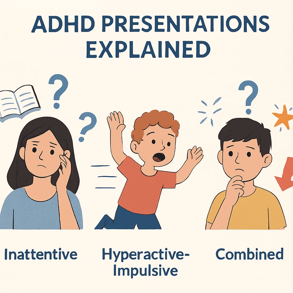 The Adhd presentations explained: Inattentive, hyperactive impulsive and combined