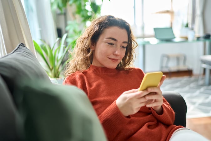 Woman using her phone