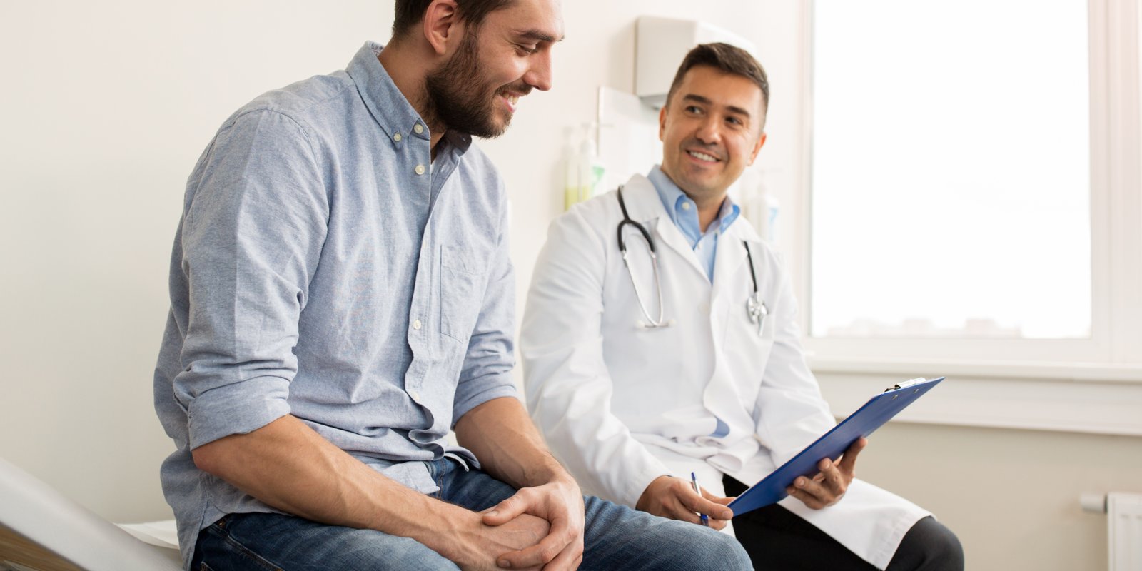 Man having a chat with his doctor about prostate 