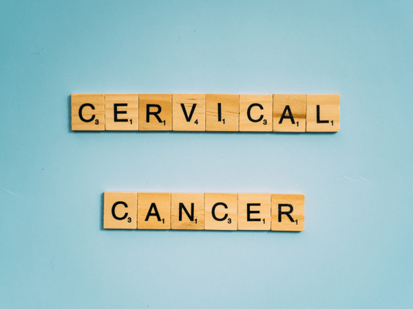 lcervical cancer spelt in letter pieces