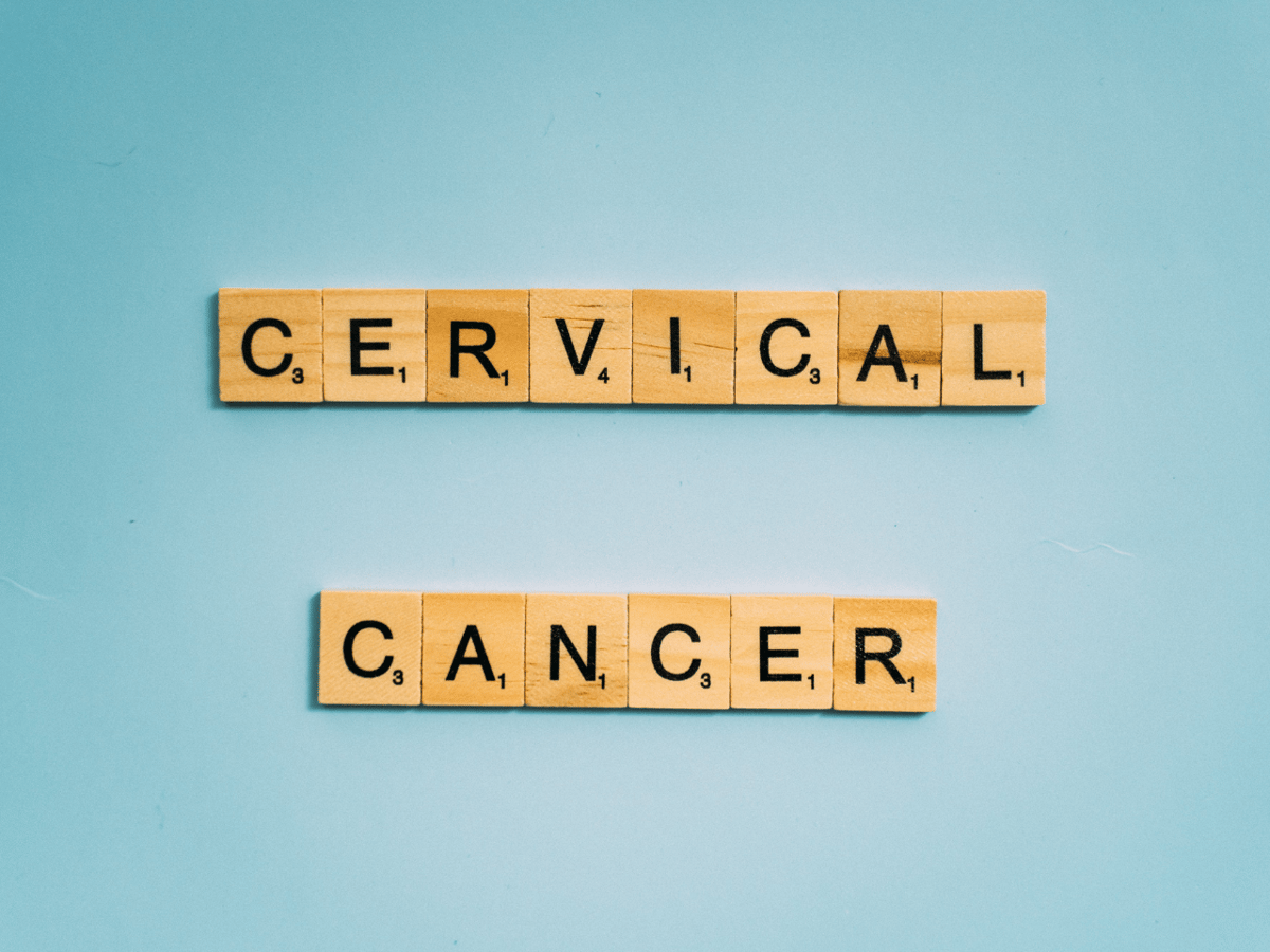 lcervical cancer spelt in letter pieces
